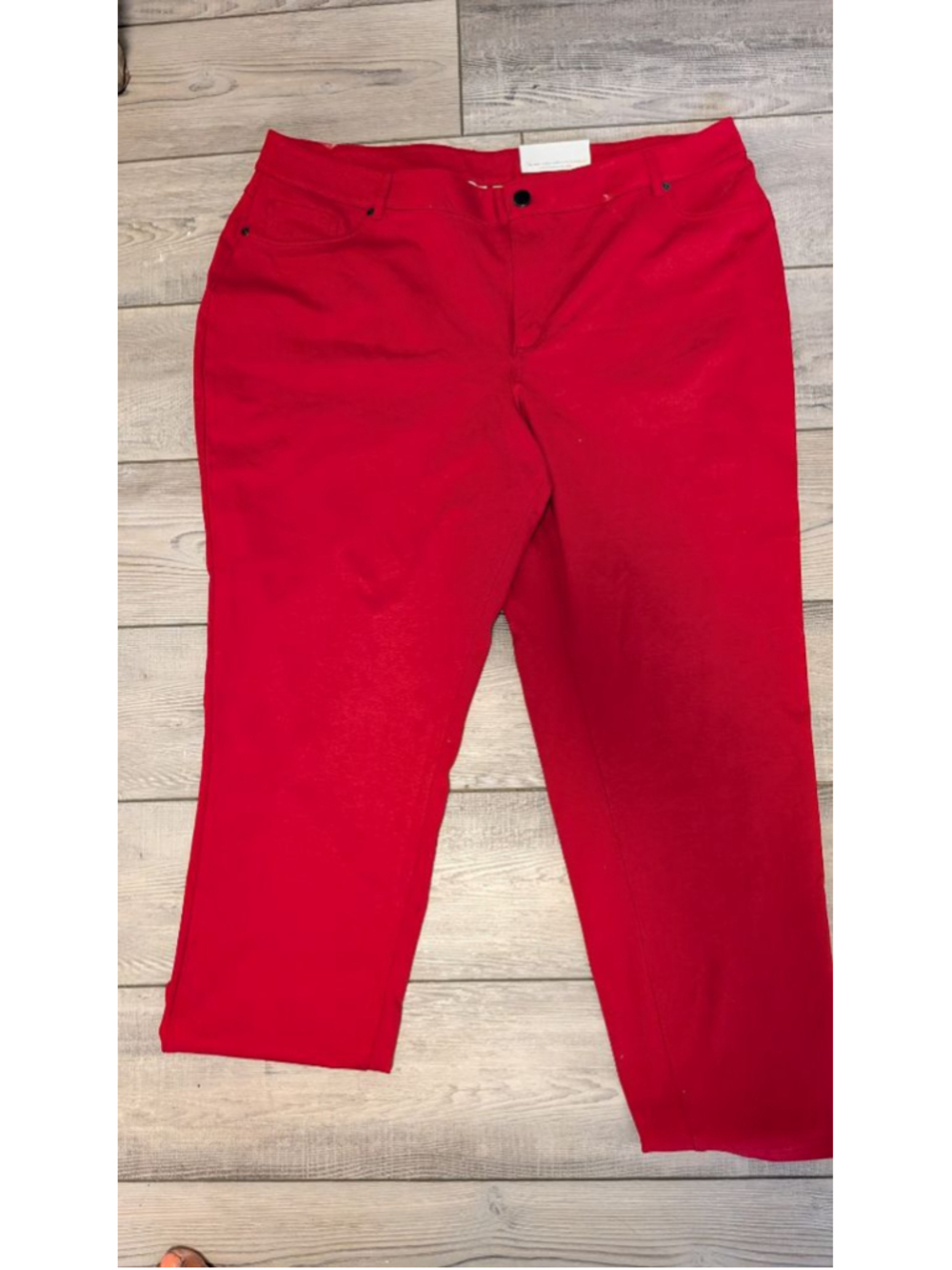 Cato Est. 1946 Contemporary Red Coated Skinny Pants Women's Plus Size 24W NWT